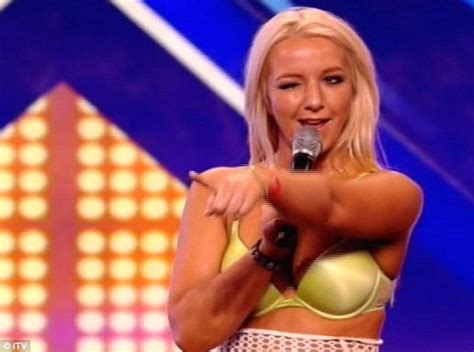 X Factor Stripper Lorna Bliss Auditions For In Lime Green Bikini And Bodystocking As She