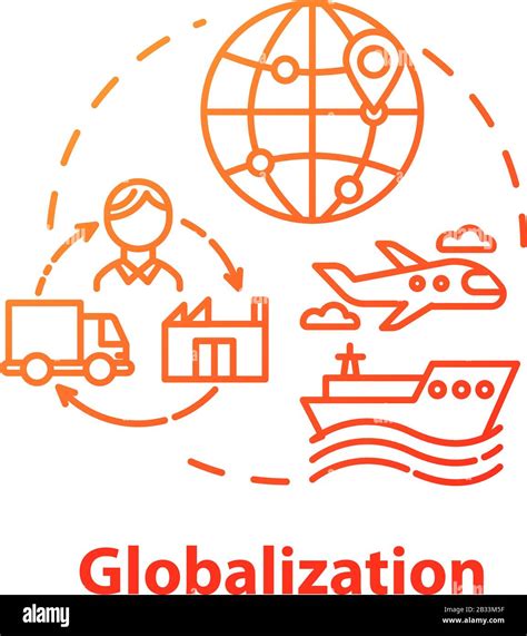 Globalization Concept Icon International Economy Global Distribution