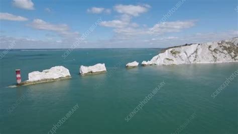 The Needles Sea Stacks Aerial Stock Video Clip K0071108 Science