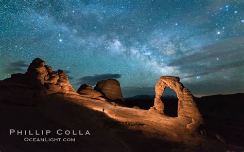 Milky Way And Stars Over Delicate Arch Arches National Park Utah