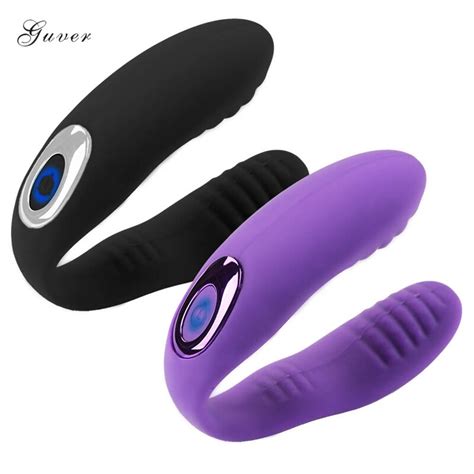 guver brand 10 speed vibrator waterproof usb rechargeable g spot stimulate couples massager u