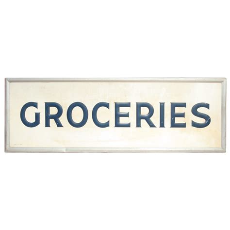 Vintage 1940s Grocery Store Sign At 1stdibs