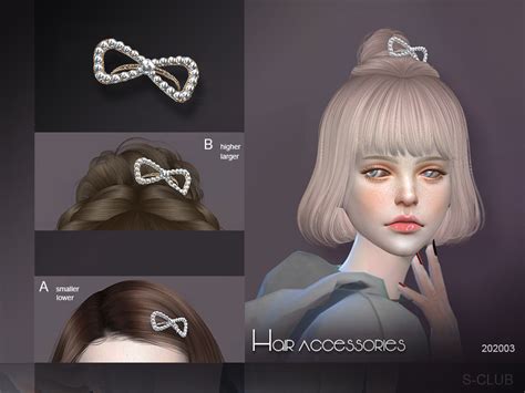 The Sims Resource S Club Ll Ts4 Hair Accessories 202003