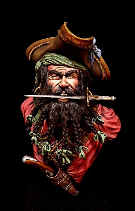“blackbeard” Edward Drummond Teach Pirate Art Blackbeard Pirates