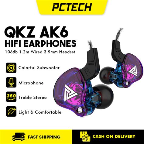 Qkz Ak6 X High Fidelity Wired Sports Earphones In Ear Hifi Gaming