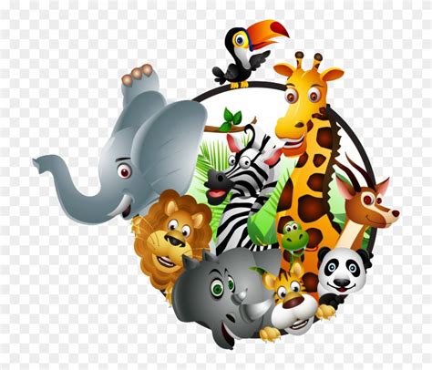 Animal Kingdom Clipart Safari Kid - Cartoon Wildlife - Png ...