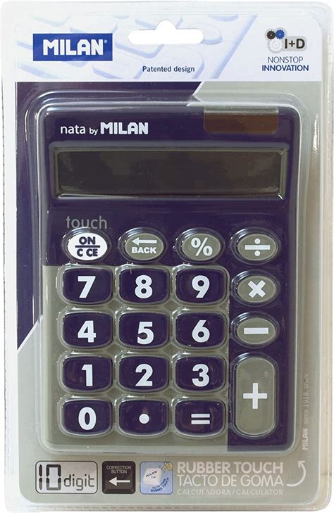 A C Milan Blister calculadora dígitos teclas Grandes Duo lila White BigaMart