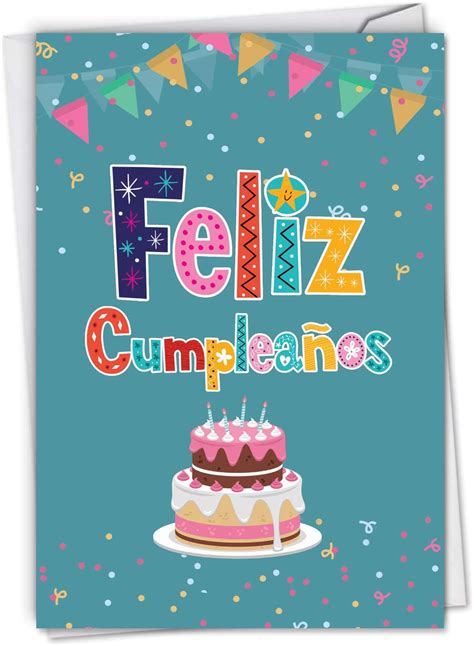 Beautiful Feliz Cumpleaños Greeting Card 4 75 X 6 625 Inch Spanish Happy