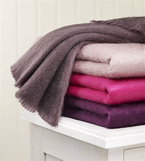Mohair Throw By Plum And Ivory