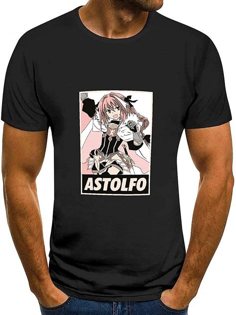 Fate Astolfo T Shirts For Mens Black Amazon De Bekleidung