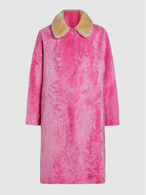 Sofie Dhoore Cascade Velvet And Leather Coat In Bubblegum Pink Lyst