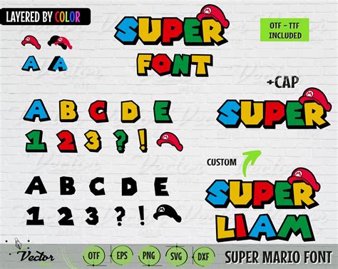 Super Mario Font Super Mario Ttf Super Mario Svg Super Mario Font