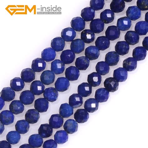 2mm 3mm 4mm 5mm Natural Blue Lapis Lazuli Gem Stone Semi Precious Round