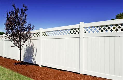 Classic White Pvc Privacy Vinyl Fence Panels With Lattice Topper From