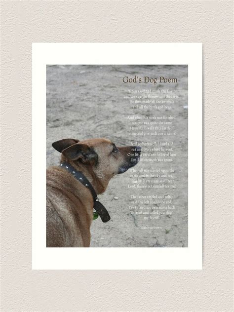 Gods Dog Poem Art Print By Khanagirl Redbubble