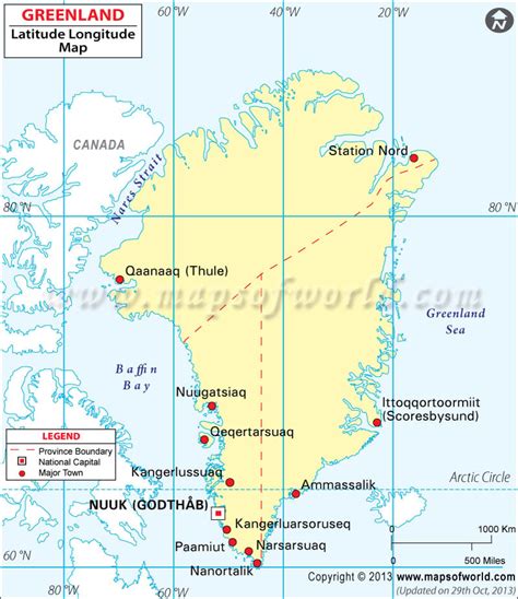 Greenland Latitude And Longitude Map