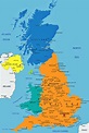 Cities map of Great Britain - OrangeSmile.com