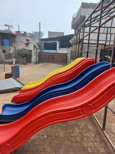 Yellow And Red Straight Frp Playground Slides Age Group 7 Years At Rs