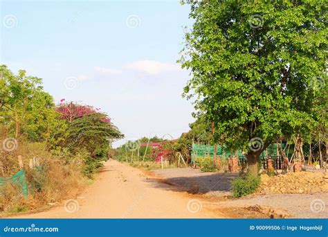 Rural Unpaved Road Countryside Cambodia Stock Photo Image Of Rural