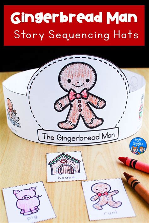 Gingerbread Man Sequencing Hats | Gingerbread man preschool