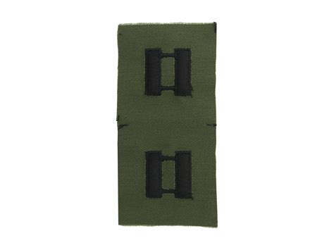 Captain Sew On Subdued Army Rank Insignia Sold In Set Of 2 As Pictur