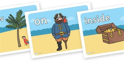 Pirate Positional Language Posters Positional Language Pirates Language