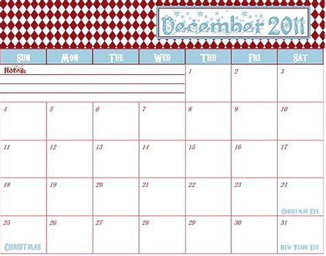 December Calendar Free Printable Blooming Homestead December