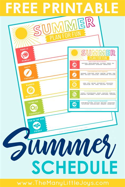 Summer Plan For Fun Your Simple Guide To A Fantastic Summer At Home