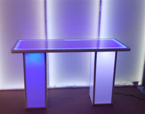 height light  led glow trade show display table