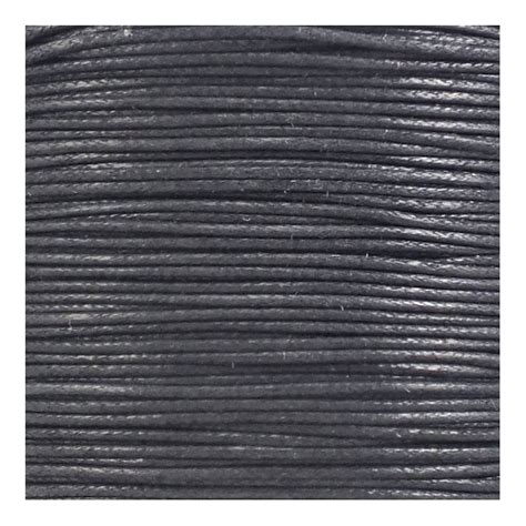 1mm Waxed Cotton Cord In Black The Bead Shop