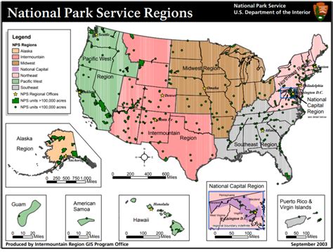 National Park Service Regions Raws