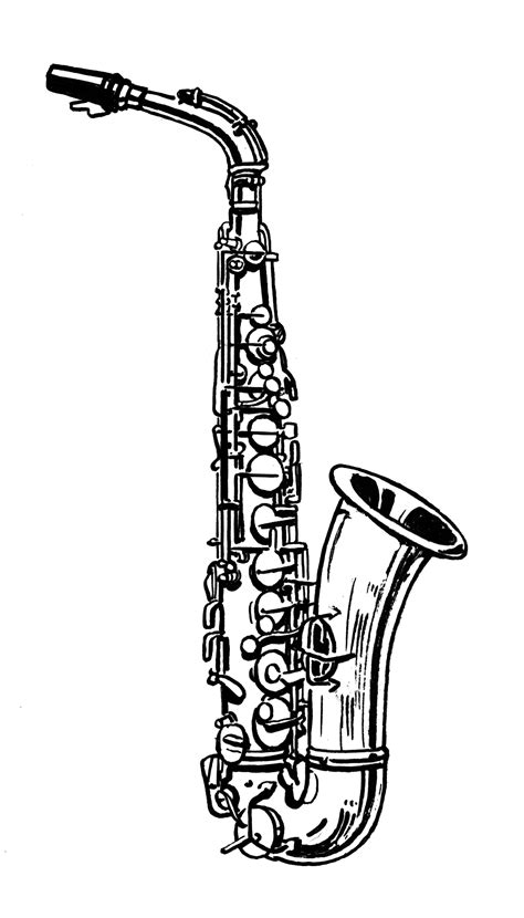 Dessin De Saxophone Saxophone Coloriages Musique