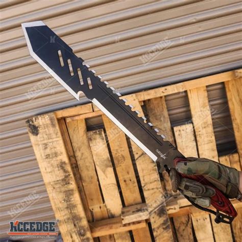 255 Outdoor Zombie Killer Fixed Blade Ninja Machete Tactical Military