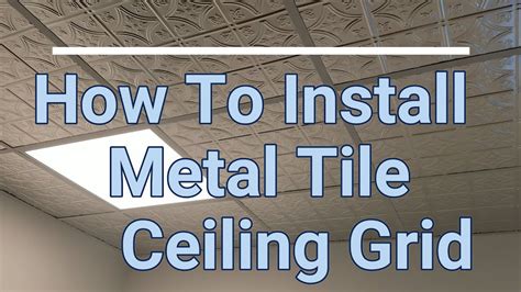 Suspended acoustic ceiling tile and panel installation can be a quick and easy process. How to install Metal Tile Ceiling Grid - YouTube