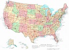 Large detailed administrative and road map of the USA. The USA large ...