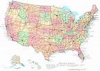 Large detailed administrative and road map of the USA. The USA large ...