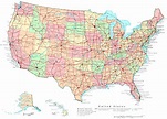 Large detailed administrative and road map of the USA. The USA large ...