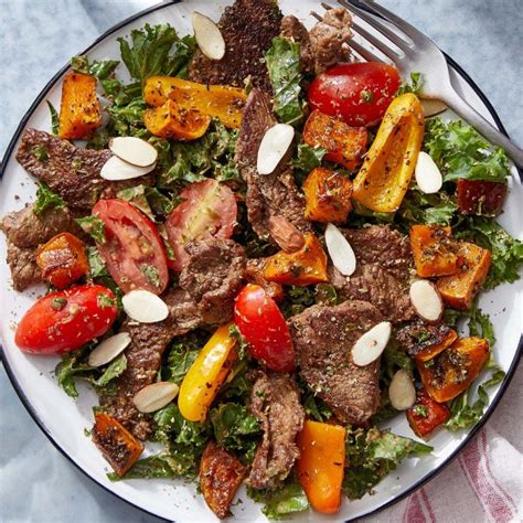 Recipe Italian Style Beef Salad With Roasted Vegetables And Creamy Balsamic Dressing Blue Apron