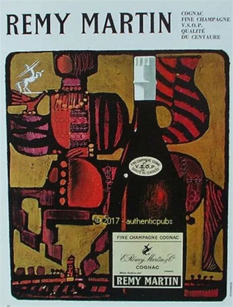 1964 Remy Martin Cognac Fine Champagne Centaur Advertising French Ad