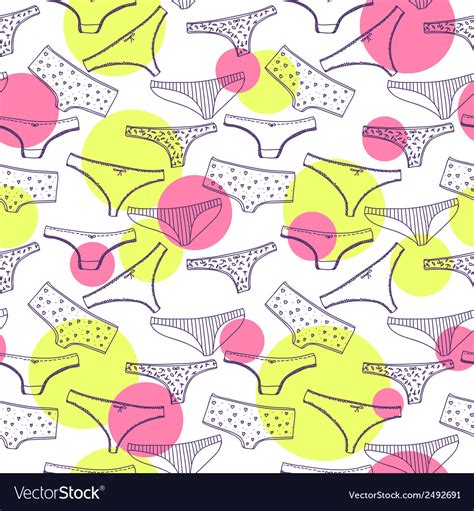 Seamless Pattern Wirh Underclothes Violet Panties Vector Image