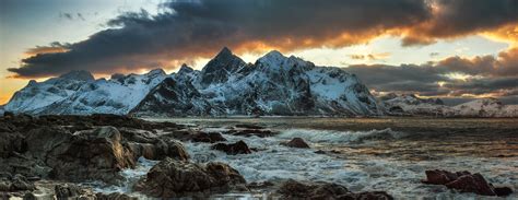 Sunset Over Flakstadøya Northern Norway Author Kaloian Suhorukov