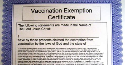 It offers medical exemptions and religious exemptions for vaccination only. Kissy's: Vaccine Exemptions (Letters and Forms) for ...