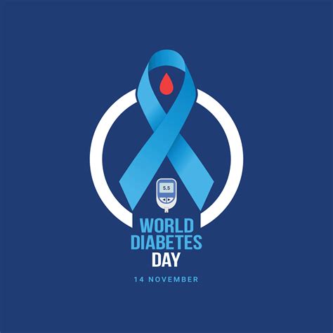 World Diabetes Day Banner Celebration 14 November Awareness Month
