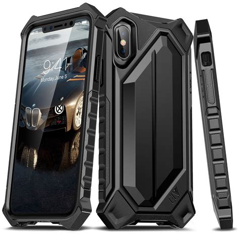 Iphone X Rugged Military Grade Protective Case With Magnetic Car Mount