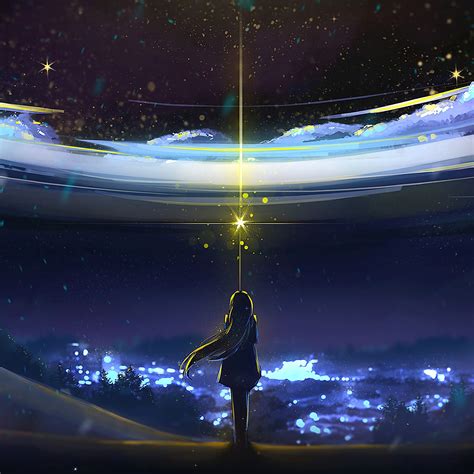 Anime Night Sky Scenery 4k 167 Wallpaper Pc Desktop