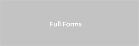 Important Full Forms List A To Z General Educational Banking Exam