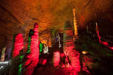 Colorful Of Huanglong Cave In China Stock Image Image Of Beautiful