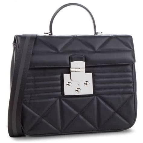 Furla Fortuna Quilted Leather Top Handle Bag In Black Modesens