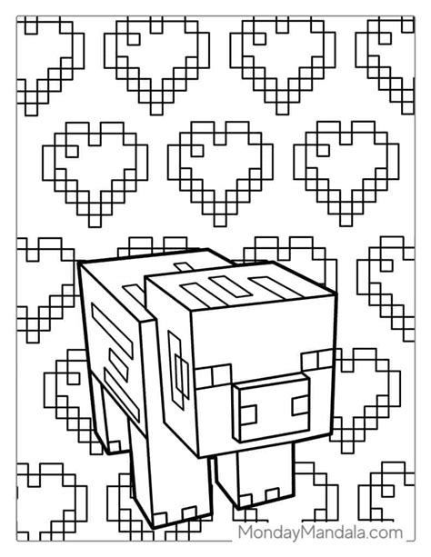 Minecraft Pig Coloring Pages Fun And Creative Printable Sheets