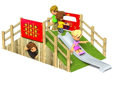 Tunnel With Slide Playground Slide Action Play And Leisure